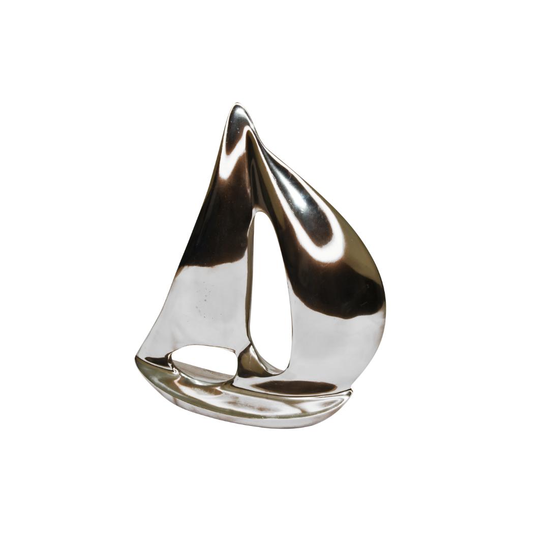 ALUMINUM SAILBOAT DECOR 19CM
