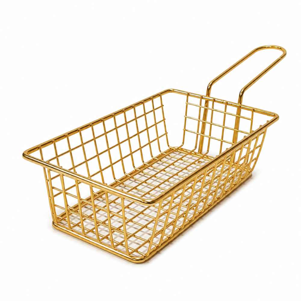 GOLD RECTANGULAR FRY BASKET