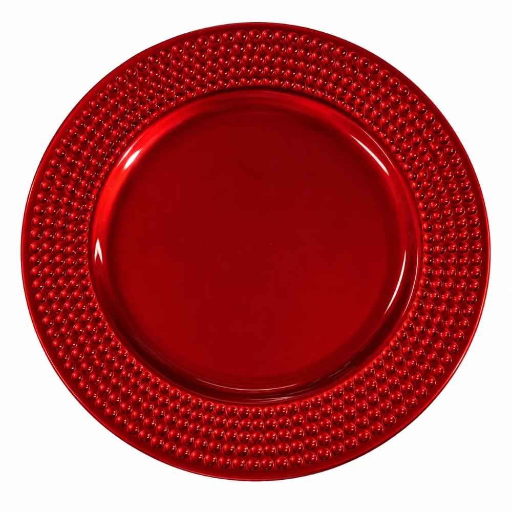 RED DECORATIVE PLATE